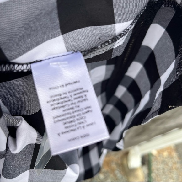 NWT Talbots x Oprah Magazine Black & White Sleeveless Button Tie Front Sundress - Picture 6 of 9